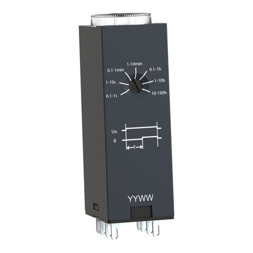 Main product image of 8-Pin 120 VAC DPDT Time Delay Relay With Knob, 100 Hr Multiple Range Delay, 5 Contact Amp, REXL2TMF7