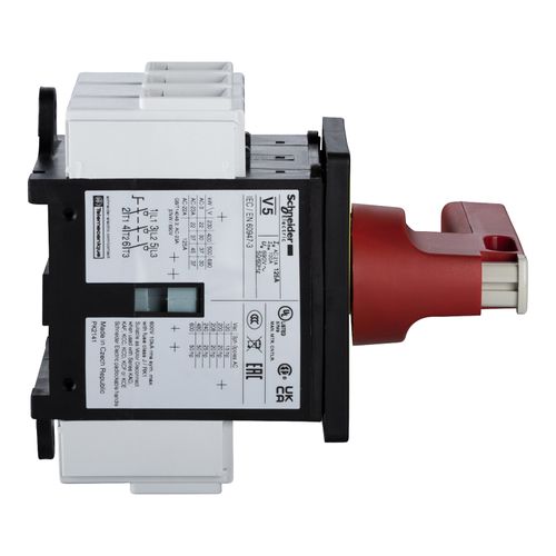 Main product image of Cam & Disconnect Switch, Enclosed & Fused (690VAC, 3 Pole), 4.92" OAH x 3.54" OAW, VCF5