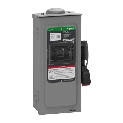 Main product image of VisiPacT 30A Fused Heavy Duty Safety Switch, 3 Pole, NEMA 3R Enclosure w/ Viewing Window (600VAC)