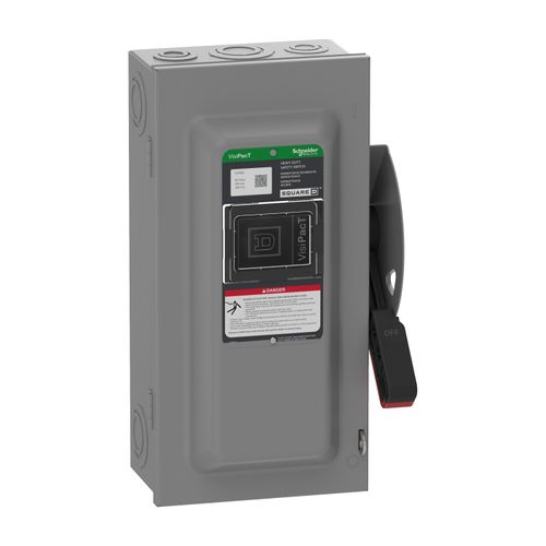 Main product image of VisiPacT 60A Fused Heavy Duty Safety Switch, 3 Pole, NEMA 1 Enclosure w/ Viewing Window (600VAC)