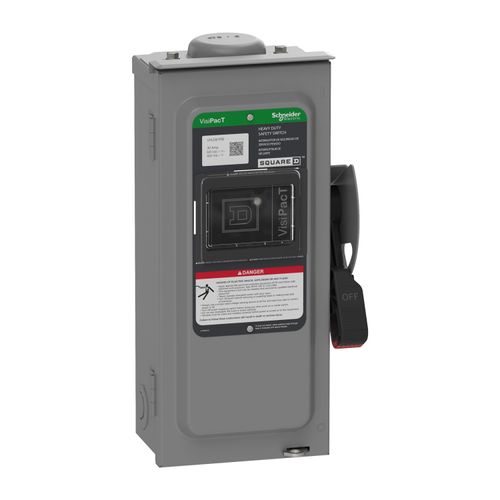 Main product image of VisiPacT 30A Non-Fused Heavy Duty Safety Switch, 3 Pole, NEMA 3R Enclosure w/ Viewing Window (600VAC)