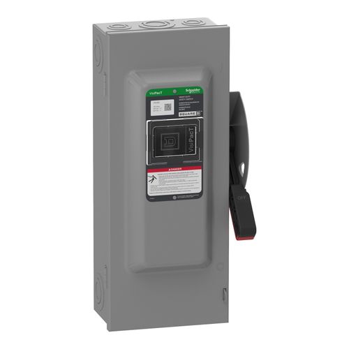 Main product image of VisiPacT 100A Non-Fused Heavy Duty Safety Switch, 3 Pole, NEMA 1 Enclosure w/ Viewing Window (600VAC)