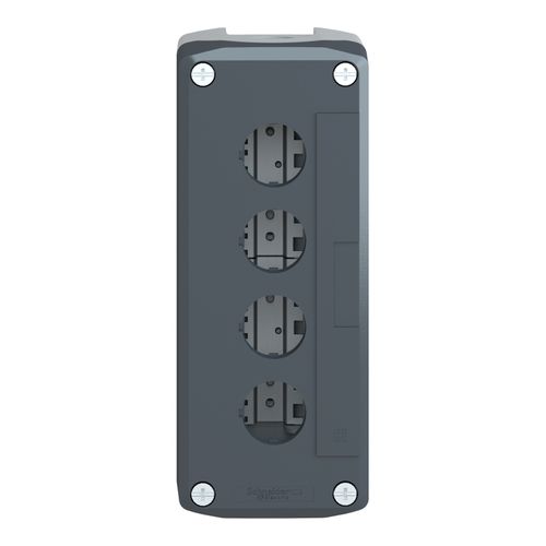 Main product image of 4-Hole 22mm Hole Dia. Polycarbonate NEMA 4X & 13 Pushbutton Switch Enclosure, XALD04H7