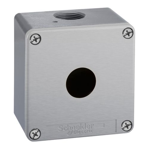 Main product image of 1-Hole 1.58" Hole Dia. Zinc Alloy NEMA 4 & 13 Pushbutton Switch Enclosure, 3.15" High x 3.15" Wide x 3.03" Deep, XAPG19501
