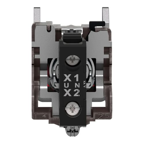 Main product image of 230-240 VAC 50/60 Hz 30mm Round Lens LED Vibration And Water Resistant Pilot Light With Screw Clamp Connector (Red), XB4BVM4