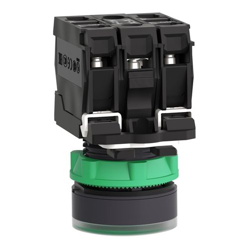 Main product image of 22mm Mounting Hole Dia. Momentary (MO) NC/NO LED Illuminated Push-Button Switch, XB5AW33G5