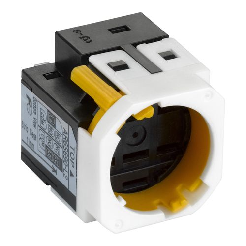 Main product image of 48-120 VAC/VDC 18mm Round Lens LED Vibration Resistant Pilot Light With Quick Connect Connector (Green), XB6AV3GB