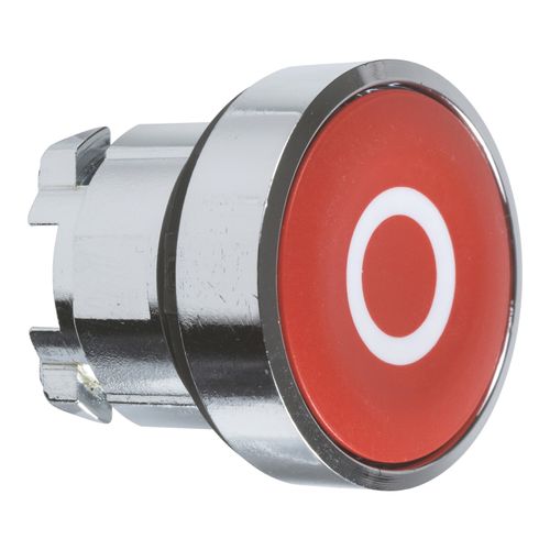 Main product image of 22mm Mounting Hole Dia. Momentary (MO) 22mm Flush Head Nonilluminated Push-Button Switch (Red), ZB4BA432