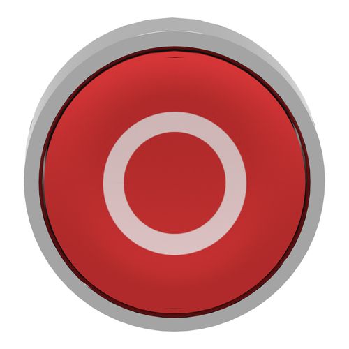 Main product image of 22mm Mounting Hole Dia. Momentary (MO) 22mm Flush Head Nonilluminated Push-Button Switch (Red), ZB4BA432