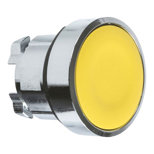 Main product image of 22mm Mounting Hole Dia. Momentary (MO) Flush Head Nonilluminated Push-Button Switch (Yellow), ZB4BA5
