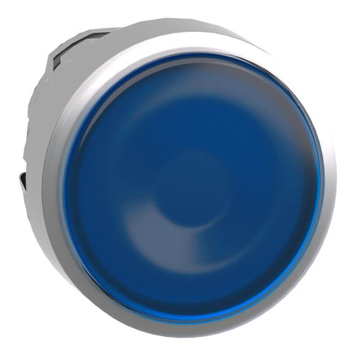 Main product image of 22mm Mounting Hole Dia. Momentary (MO) Round Nonilluminated Push-Button Switch (Blue), ZB4BA68