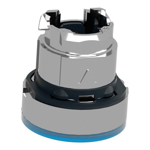 Main product image of 22mm Mounting Hole Dia. Momentary (MO) Round Nonilluminated Push-Button Switch (Blue), ZB4BA68
