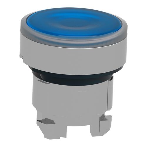 Main product image of 22mm Mounting Hole Dia. Momentary (MO) Round Nonilluminated Push-Button Switch (Blue), ZB4BA68