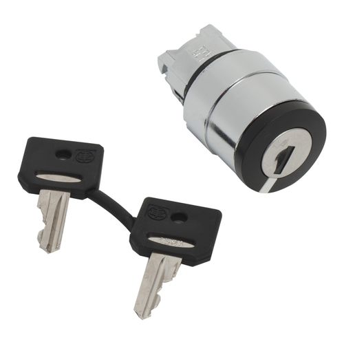 Main product image of 2-Position Maintained (MA) Keyed NEMA 4X & 13 Selector Switch With 458A Key And Any Position Withdrawal (Black), ZB4BG410