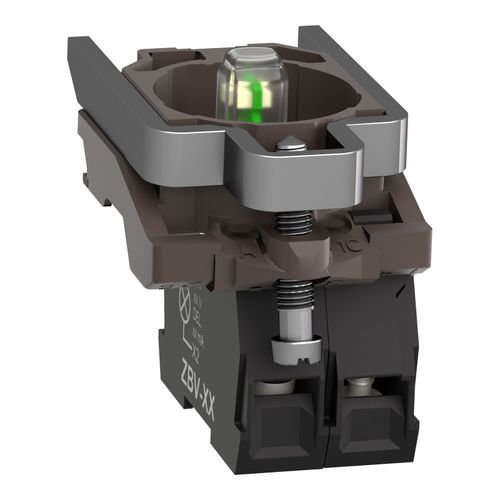 Main product image of 110-120V LED Vibration Resistant Indicating Light With Screw Clamp Connector (White), ZB4BW0G11