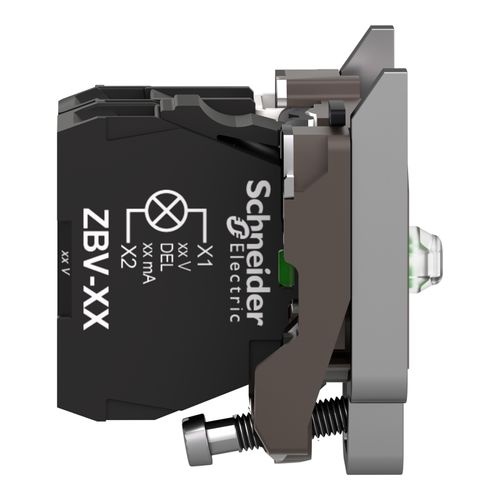 Main product image of 110-120V LED Vibration Resistant Indicating Light With Screw Clamp Connector (White), ZB4BW0G11