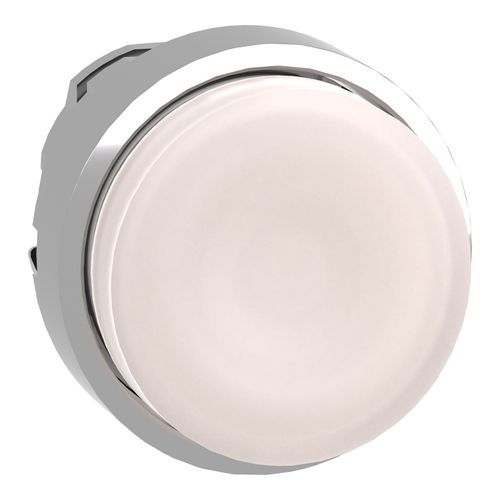 Main product image of 22mm Mounting Hole Dia. Momentary (MO) Round Nonilluminated Projecting Push-Button Switch (White), ZB4BW113