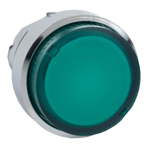 Main product image of 22mm Mounting Hole Dia. Momentary (MO) Round BA9s Lamp Push-Button Switch (Green), ZB4BW13