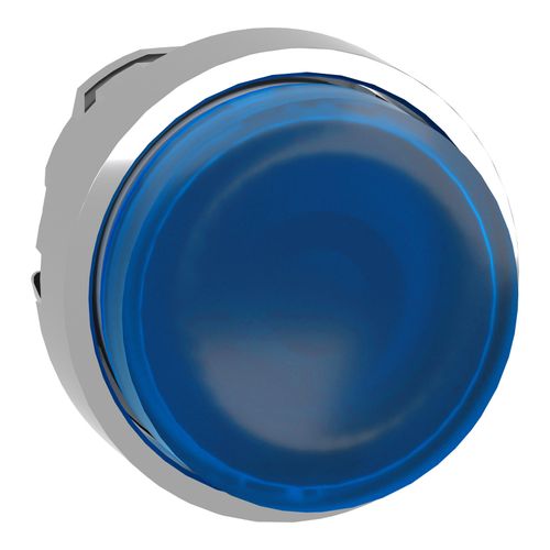 Main product image of 22mm Mounting Hole Dia. Momentary (MO) Round Universal Projecting Push-Button Switch (Blue), ZB4BW163
