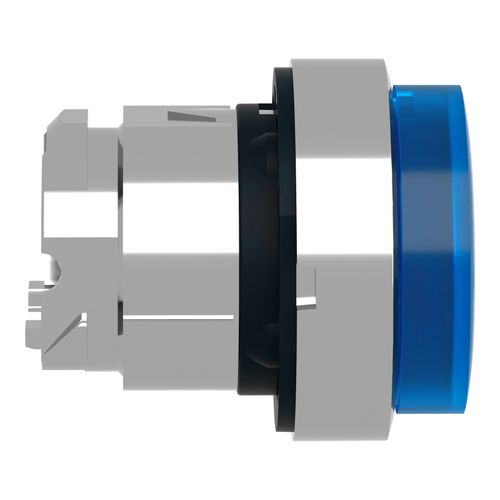 Main product image of 22mm Mounting Hole Dia. Momentary (MO) Round Universal Projecting Push-Button Switch (Blue), ZB4BW163