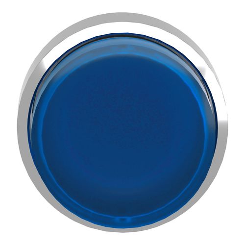 Main product image of 22mm Mounting Hole Dia. Momentary (MO) Round Universal Projecting Push-Button Switch (Blue), ZB4BW163