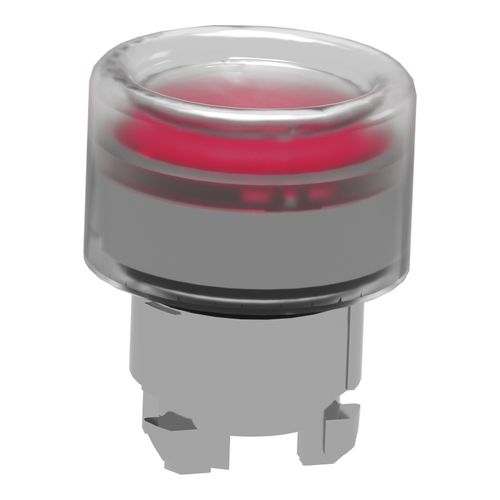 Main product image of 22mm Mounting Hole Dia. Momentary (MO) Round Universal Flush Push-Button Switch (Red), ZB4BW543