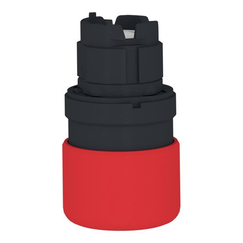 Main product image of 22mm Mounting Hole Dia. Momentary (MO) Round Nonilluminated Mushroom Push-Button Switch (Red), ZB5AC44