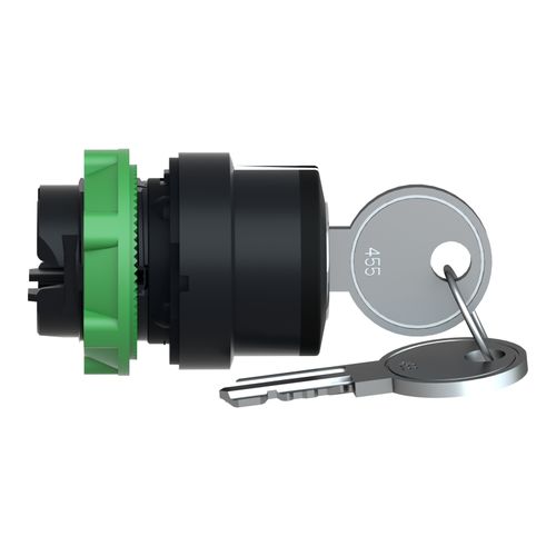 Main product image of 3-Position Momentary (MO) Keyed NEMA 4X & 13 Selector Switch (Black), ZB5AG08