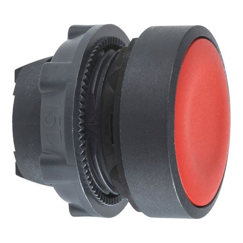 Main product image of 22mm Mounting Hole Dia. Maintained (MA) Round Nonilluminated Push-Button Switch (Red), ZB5AH04