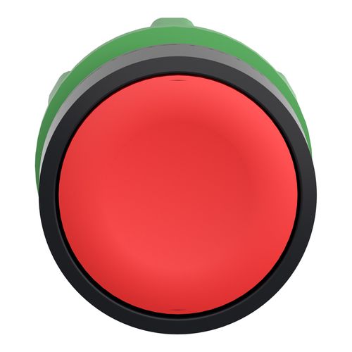 Main product image of 22mm Mounting Hole Dia. Maintained (MA) Round Nonilluminated Push-Button Switch (Red), ZB5AH04