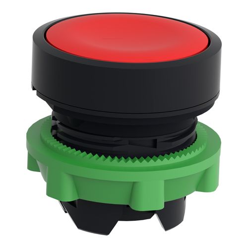 Main product image of 22mm Mounting Hole Dia. Maintained (MA) Round Nonilluminated Push-Button Switch (Red), ZB5AH04
