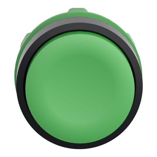 Main product image of 22mm Mounting Hole Dia. Momentary (MO) Round Nonilluminated Projecting Push-Button Switch (Green), ZB5AL3
