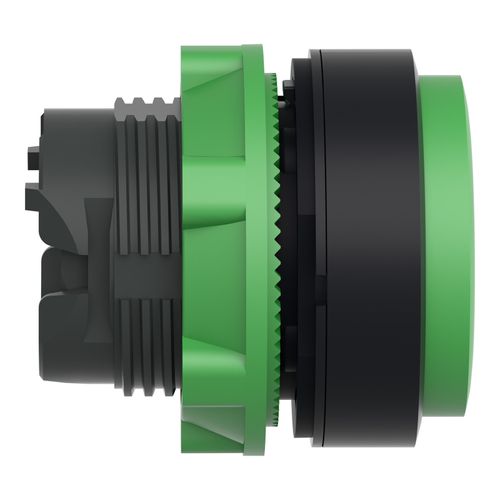 Main product image of 22mm Mounting Hole Dia. Momentary (MO) Round Nonilluminated Projecting Push-Button Switch (Green), ZB5AL3