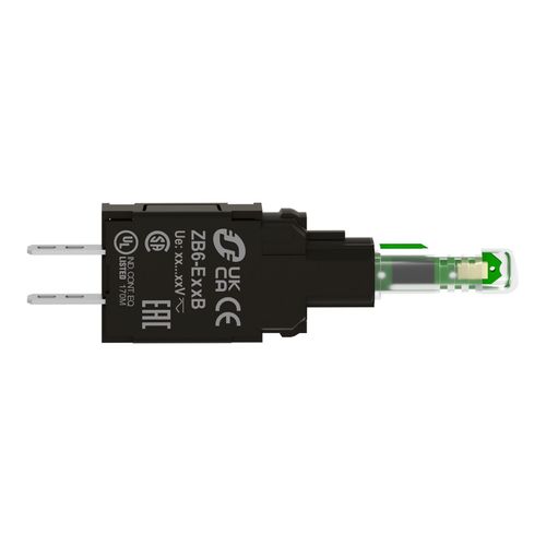 Main product image of 12-24 VAC LED Shock And Vibration Resistant Indicating Light With Quick Connect Connector (Green), ZB6EB3B