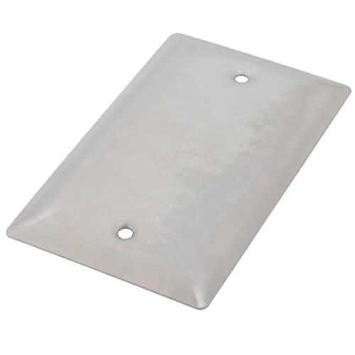 Main product image of 1-Gang Stainless Steel Blank Wall Plate, Box Mount