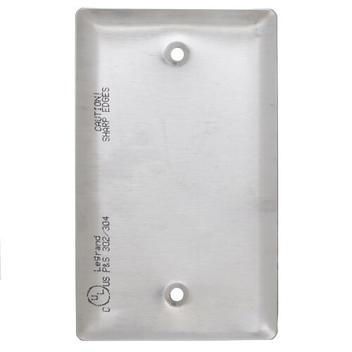 Main product image of 1-Gang Stainless Steel Blank Wall Plate, Box Mount