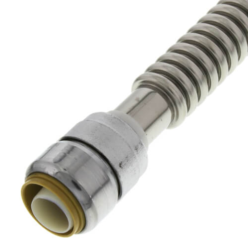 3/4" Sharkbite x 3/4" FIP Corrugated Water Heater Connector, Lead Free (24" Length)