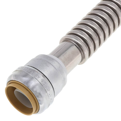 Main product image of 1" Sharkbite x 1" FIP Corrugated Water Heater Connector, Lead Free (24" Length)