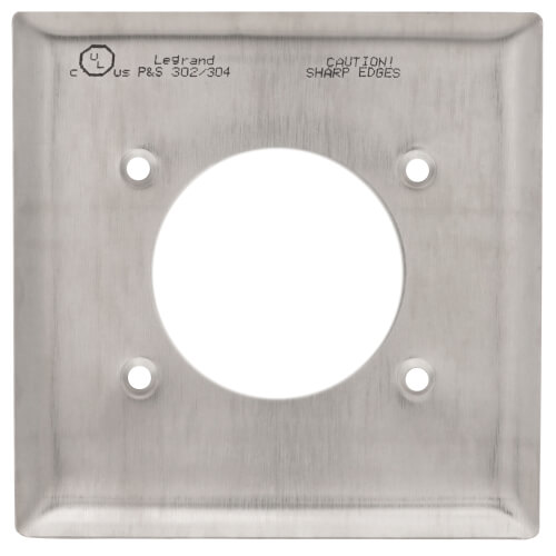 Main product image of 2-Gang Stainless Steel Power Outlet Receptacle Wall Plate