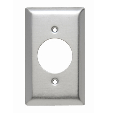 Main product image of 1-Gang Stainless Steel Power Outlet Receptacle Wall Plate