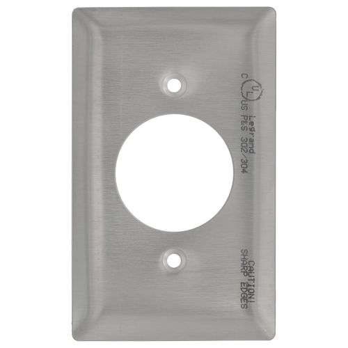 Main product image of 1-Gang Stainless Steel Power Outlet Receptacle Wall Plate