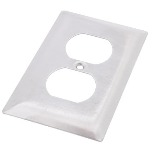 Main product image of 1-Gang Stainless Steel Duplex Receptacle Wall Plate