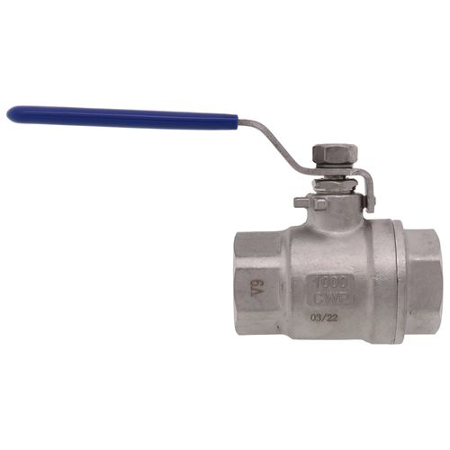 Main product image of 3/4" FPT Stainless Steel Full-Port 2-Piece Ball Valve, 1000 PSI CWP, LF