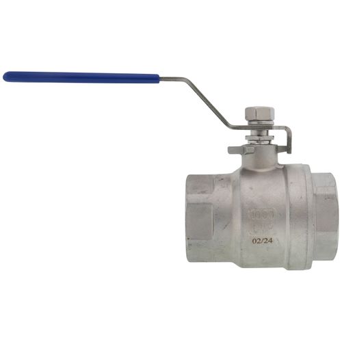 Main product image of 1-1/4" FPT Stainless Steel Full-Port 2-Piece Ball Valve, 1000 PSI CWP, LF