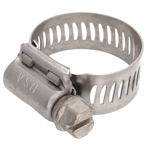Main product image of 9/16" - 1-1/16" #10 Stainless Steel Worm Gear Hose Clamp w/ Stainless Steel Screw