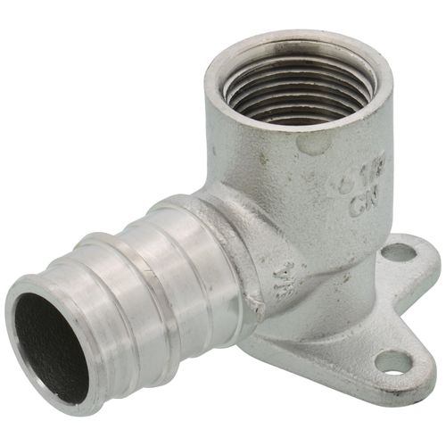 Main product image of 3/4" 304 Stainless Steel Expansion PEX x 1/2" Female 90-Degree Drop Ear Elbow