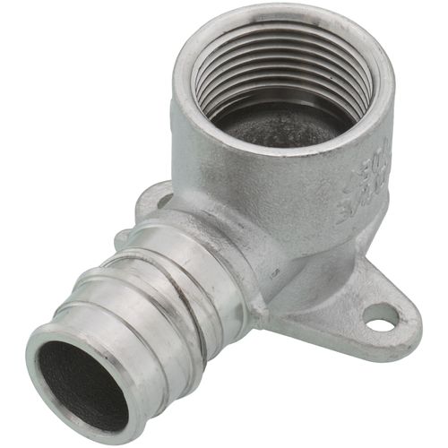 Main product image of 3/4" 304 Stainless Steel Expansion PEX x 3/4" Female 90-Degree Drop Ear Elbow