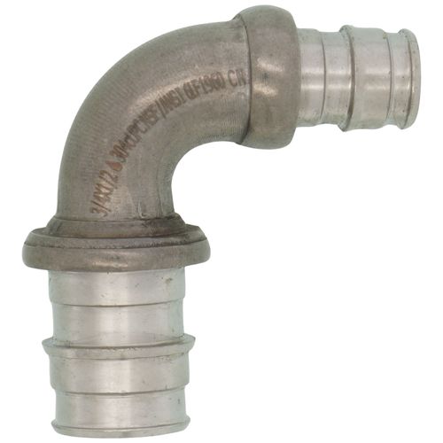 Main product image of 3/4" x 1/2" 304 Stainless Steel Expansion PEX Elbow