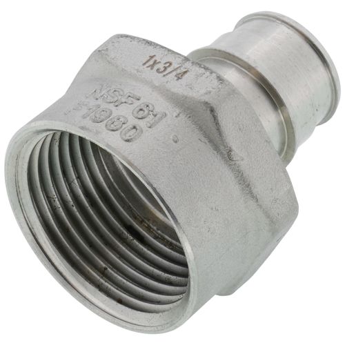 Main product image of 3/4" Expansion PEX x 1" Female 304 Stainless Steel Adapter