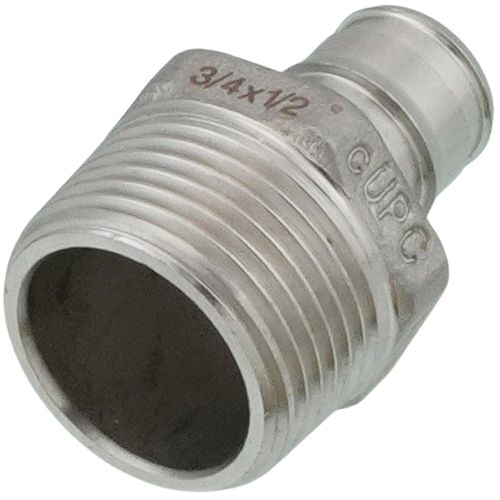 Main product image of 1/2" x 3/4" 304 Stainless Steel Expansion PEX Male Adapter